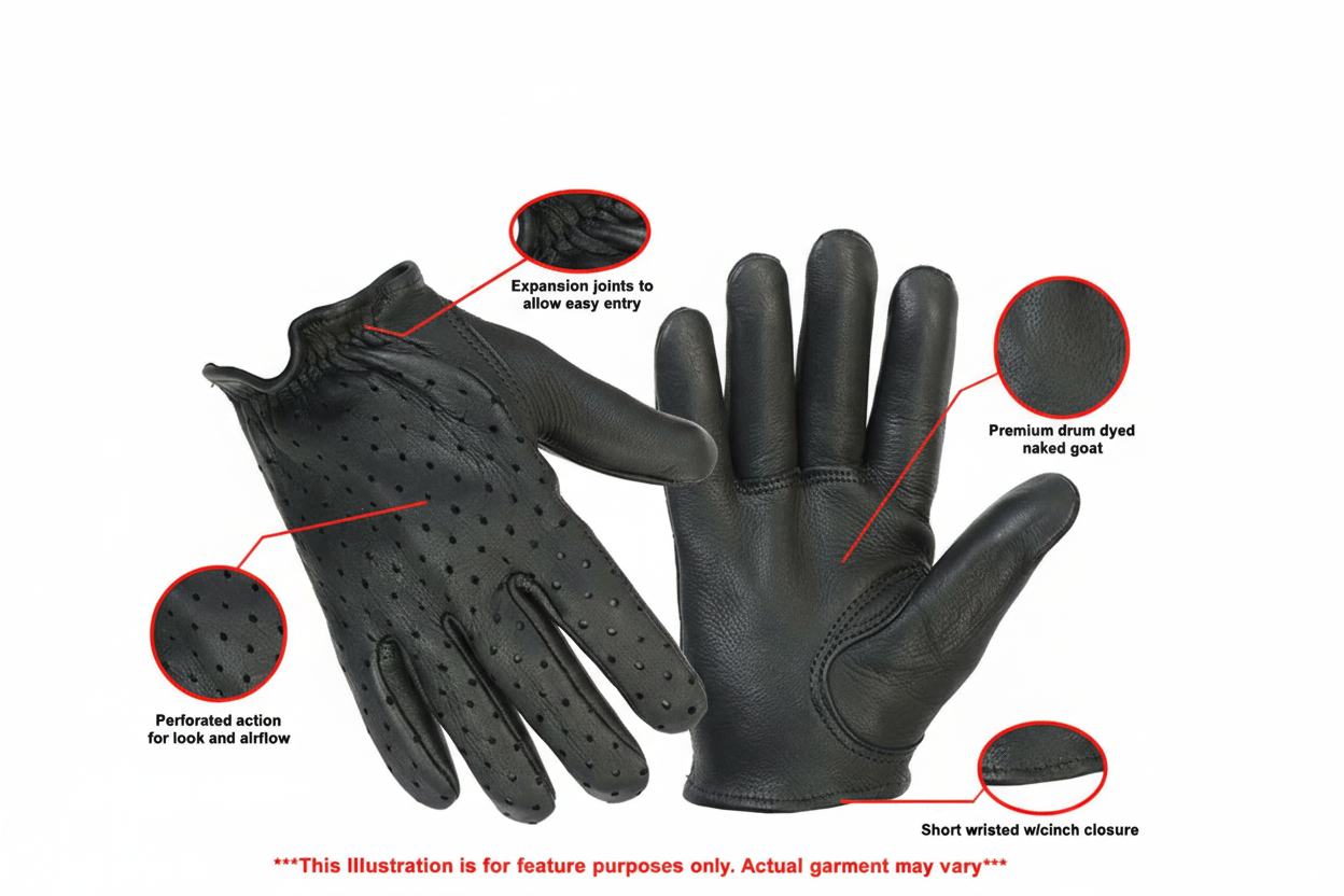 Perforated Police Style Glove