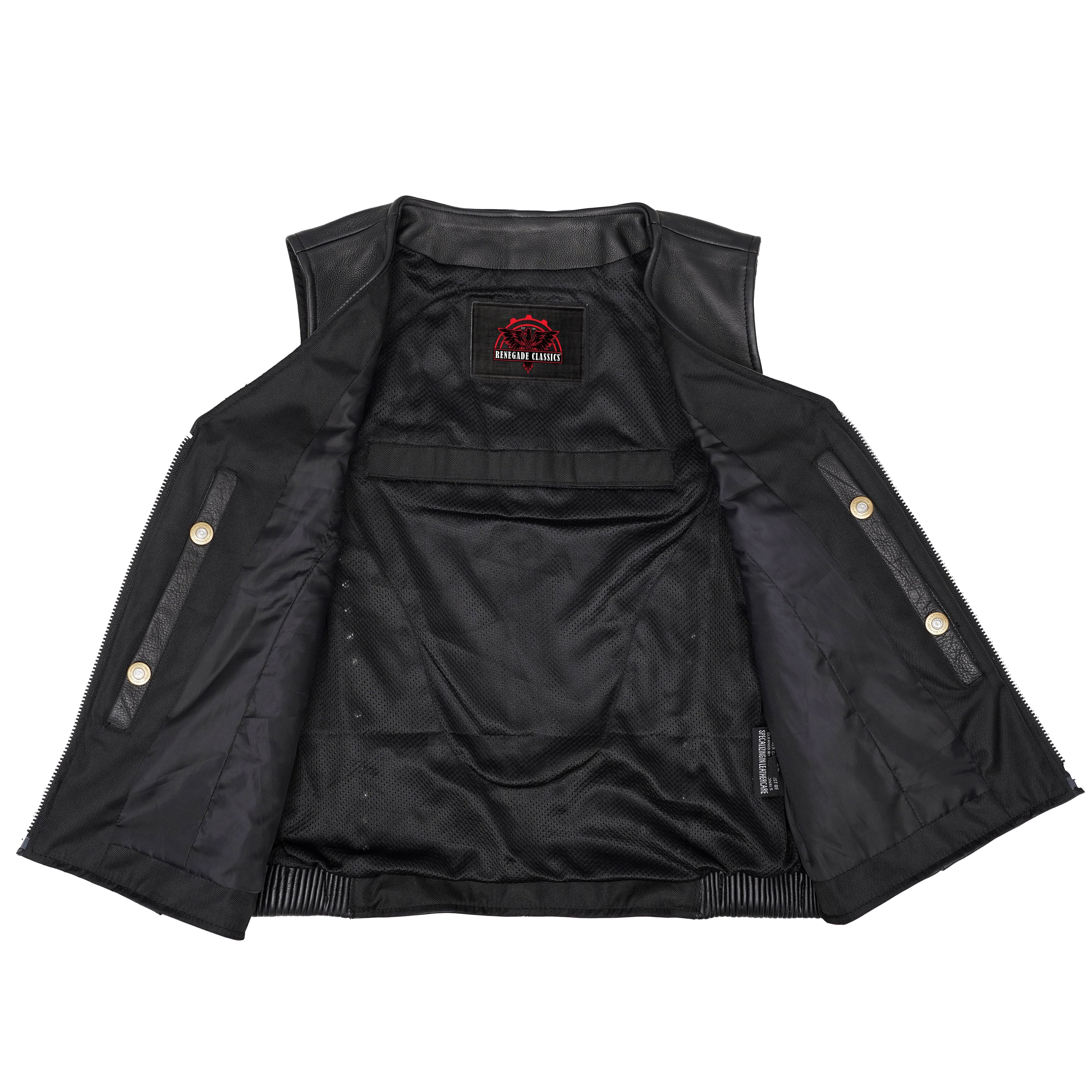 Biker Women's Studded Leather Vest – Premium Protection with Bold Style