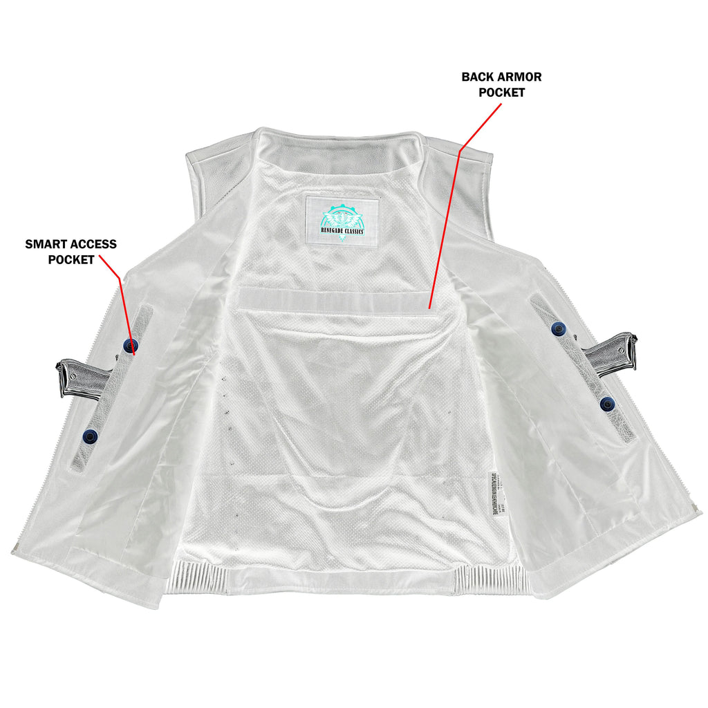 Biker Women's Studded Leather Vest – Premium Protection with Bold Style