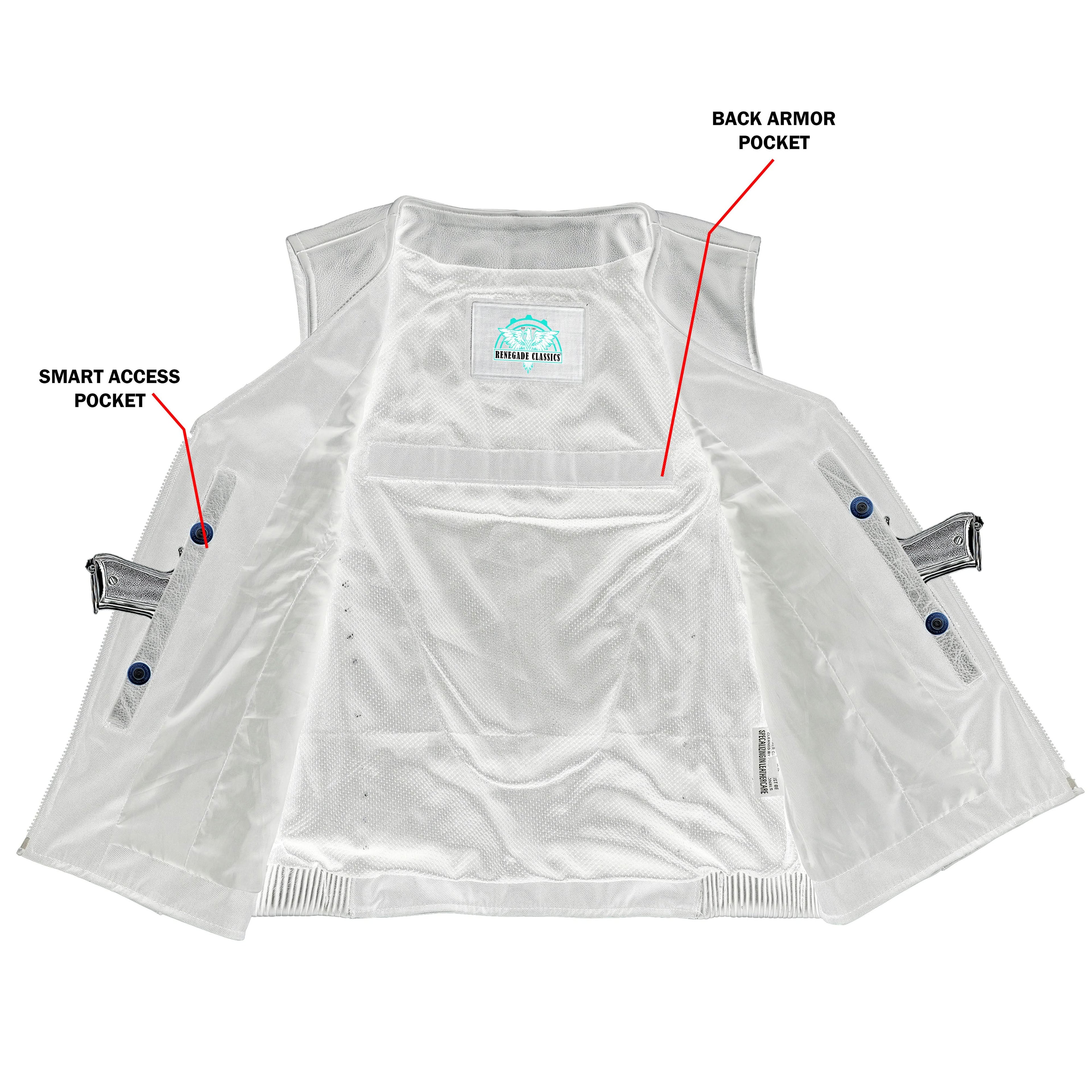 Biker Women's Studded Leather Vest – Premium Protection with Bold Style