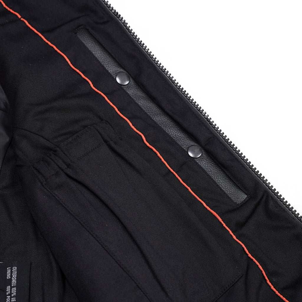 SWAT-Style Leather Motorcycle Vest – Tactical Design & Concealed Carry