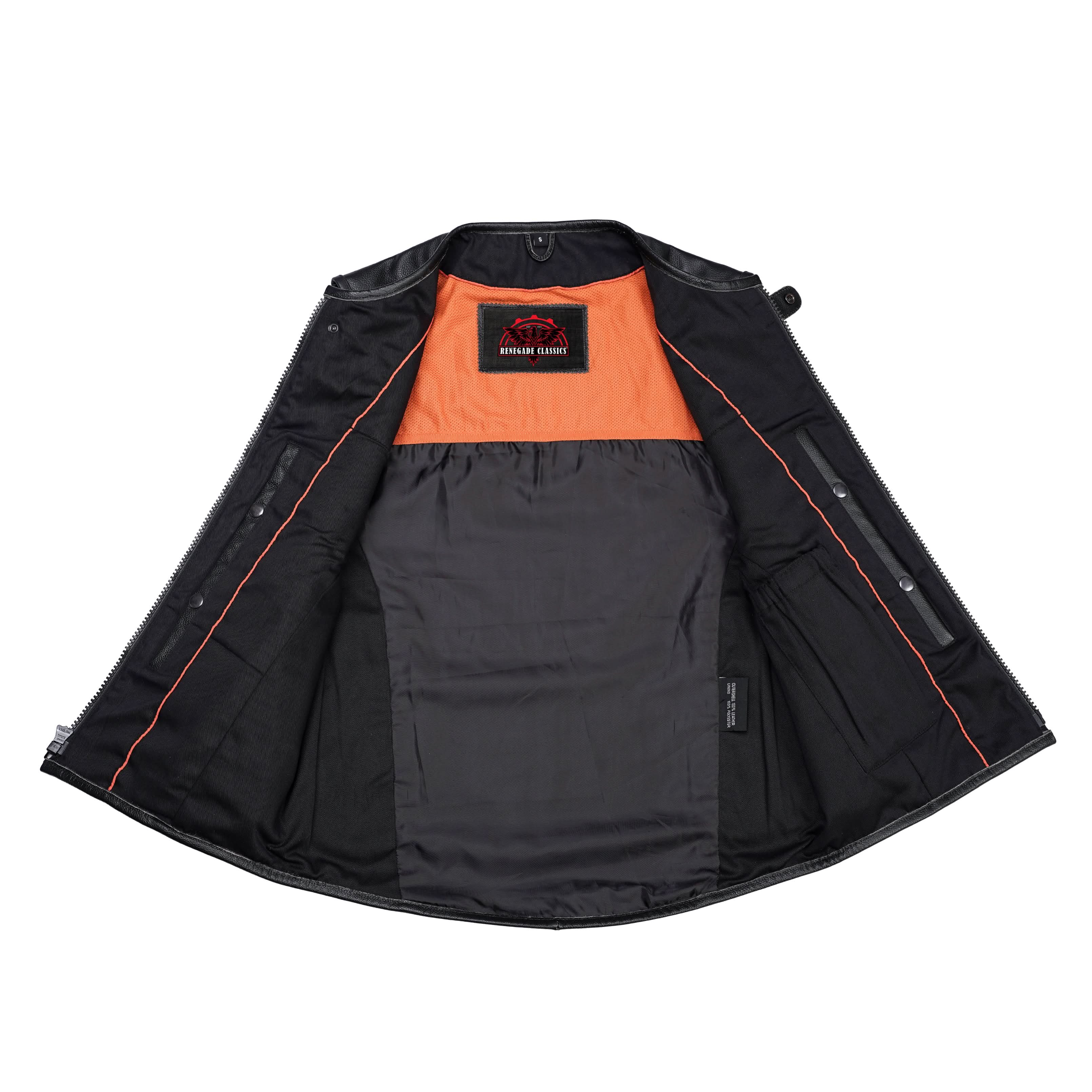 SWAT-Style Leather Motorcycle Vest – Tactical Design & Concealed Carry