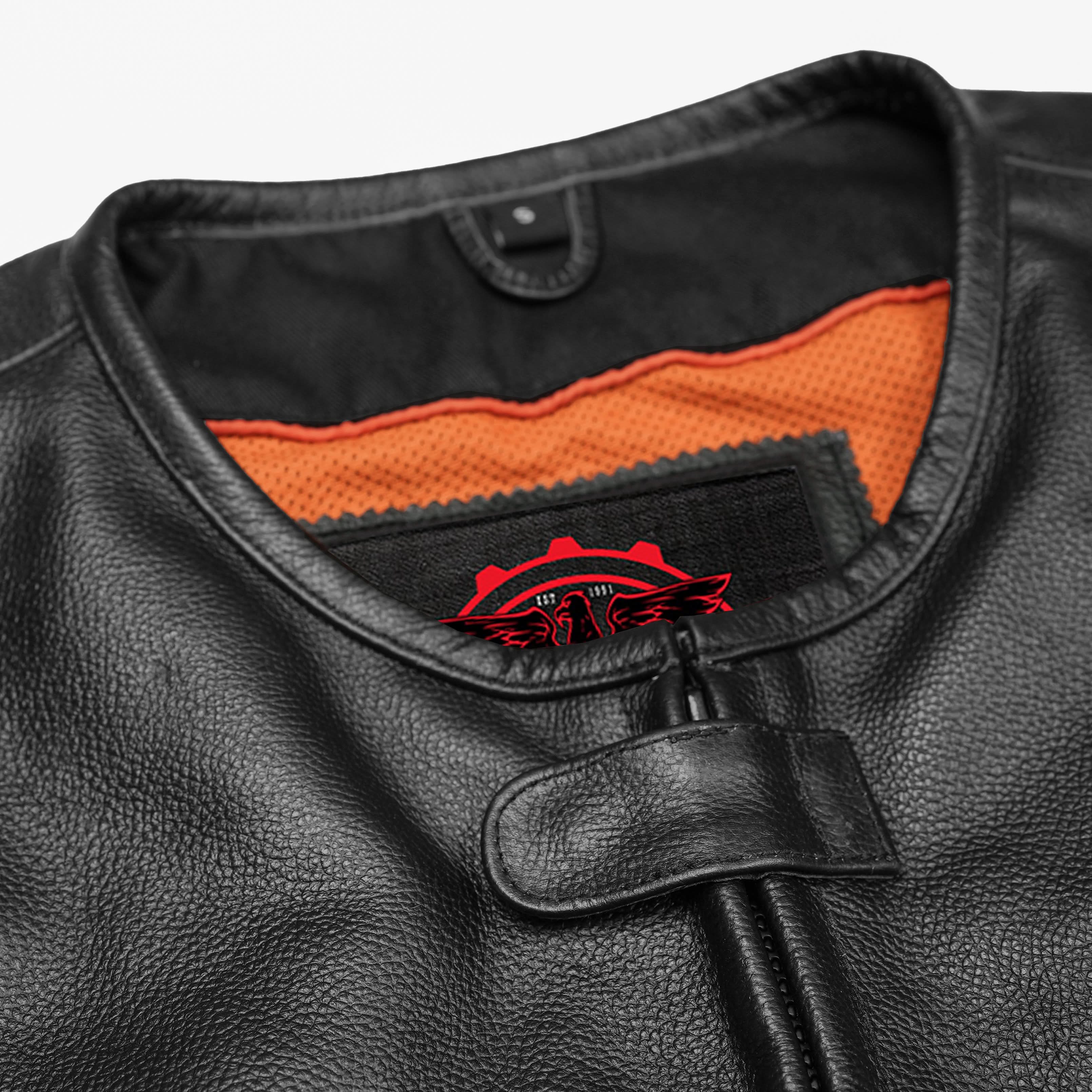 SWAT-Style Leather Motorcycle Vest – Tactical Design & Concealed Carry