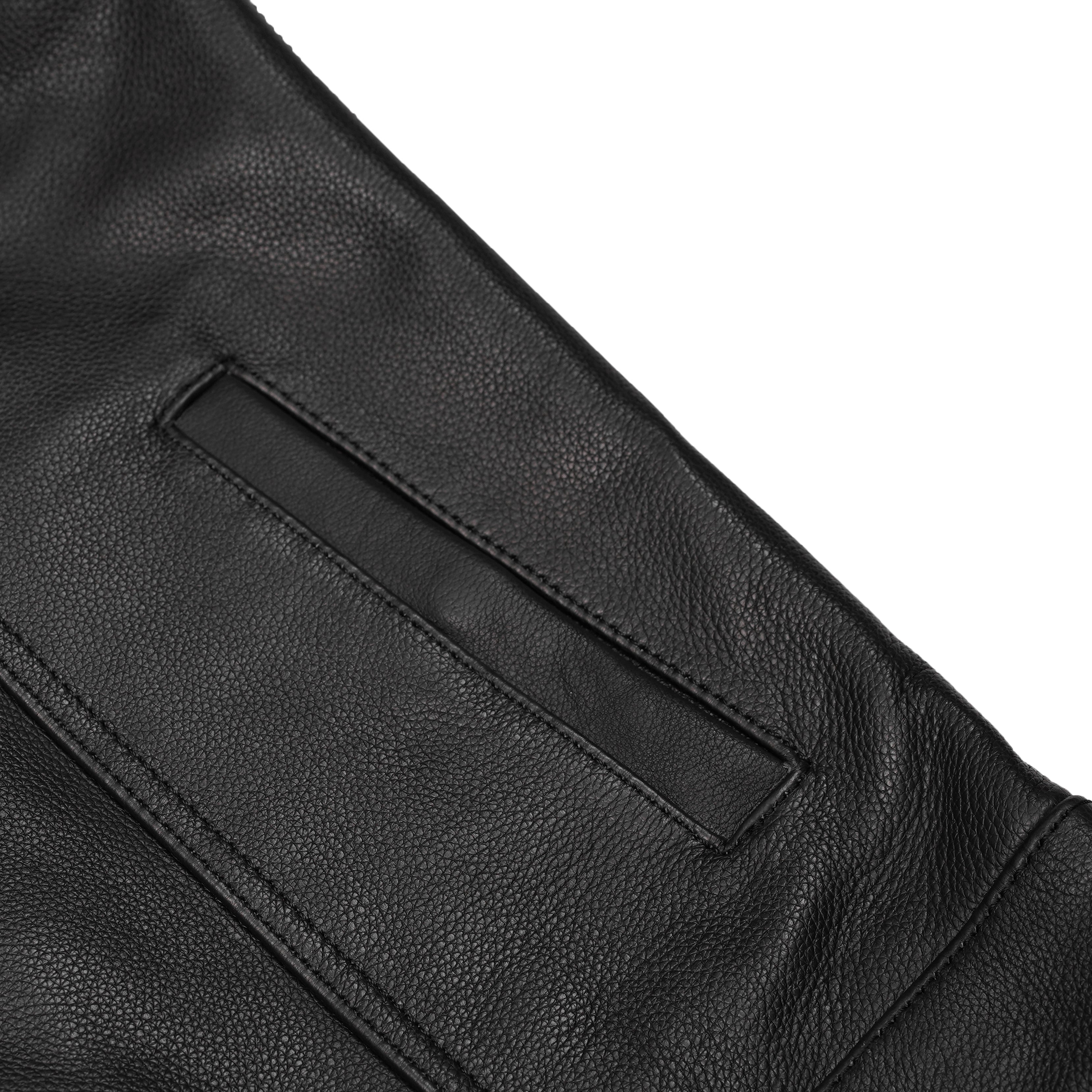 Premium Leather Motorcycle Vest – Removable Hood & Concealed Carry