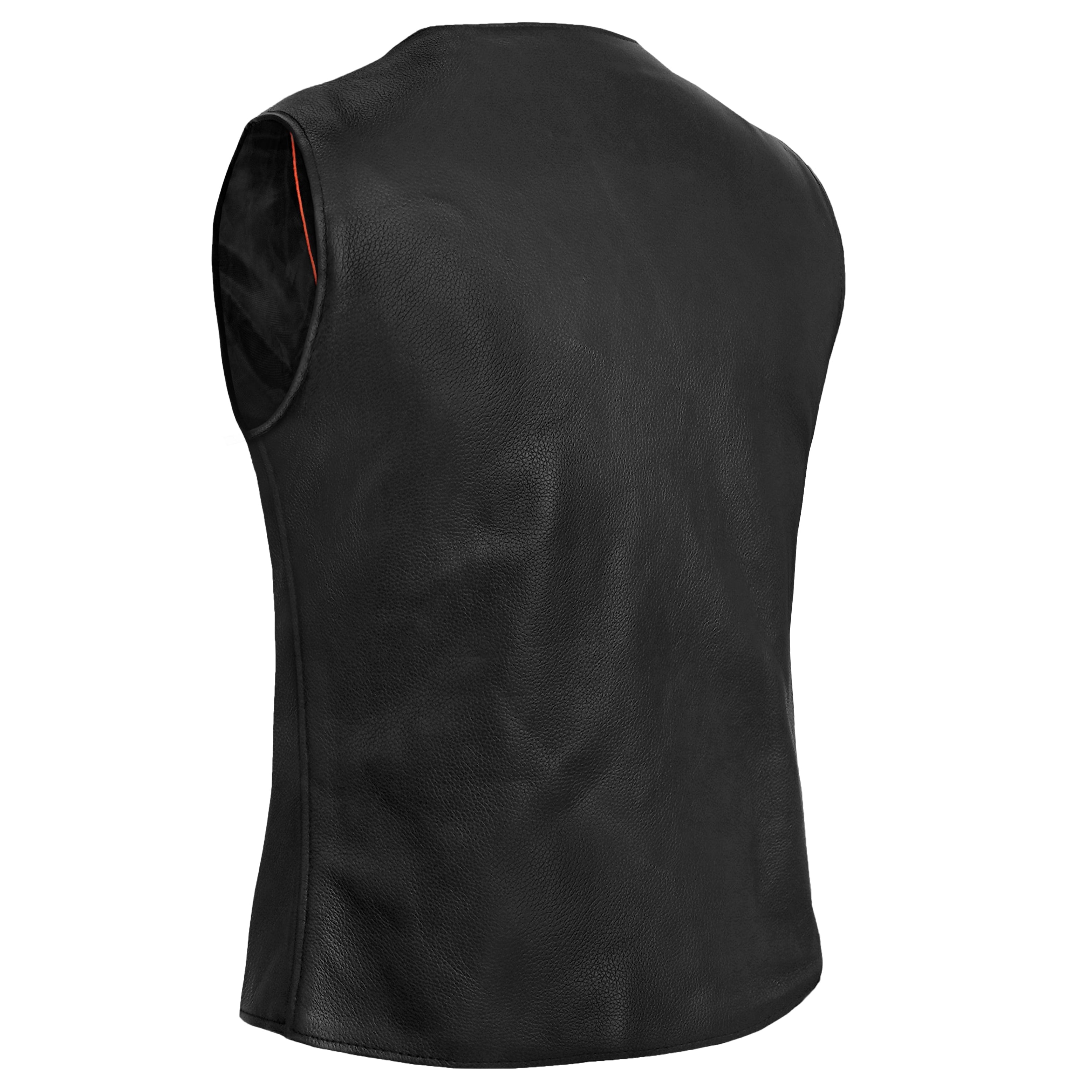 Women's Leather Concealed Carry ¾ Vest – Fitted Silhouette | Single-Panel Back
