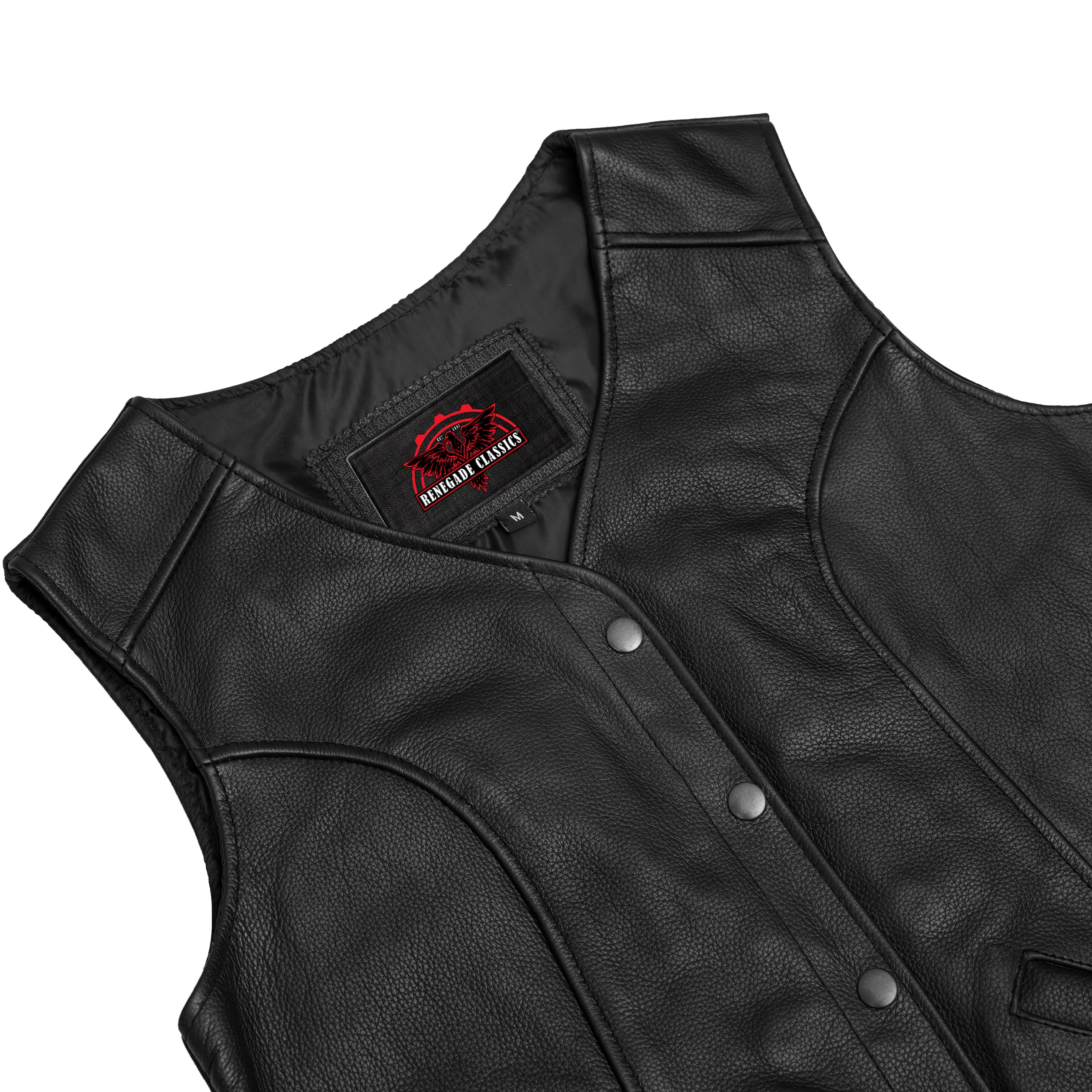 Women's Leather Concealed Carry ¾ Vest – Fitted Silhouette | Single-Panel Back