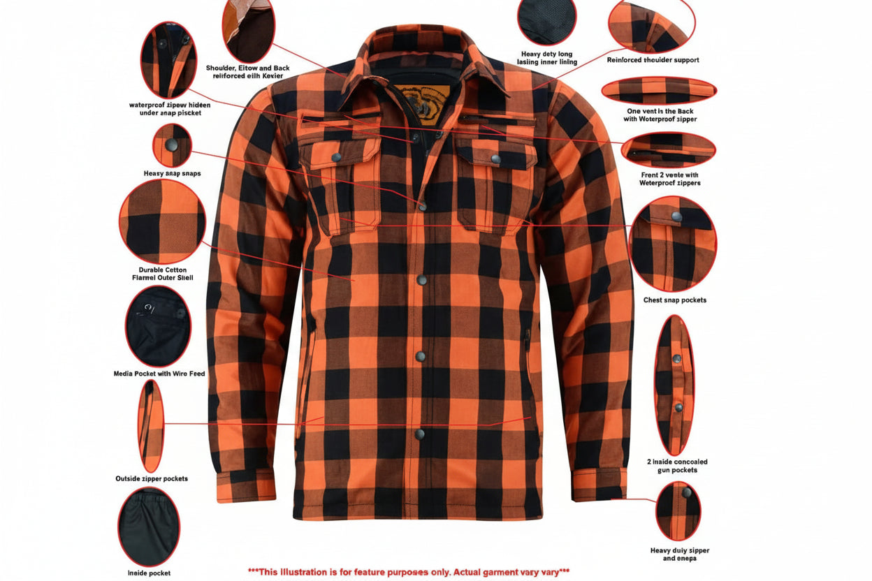 Foundation Alpha Check Flannel - Orange