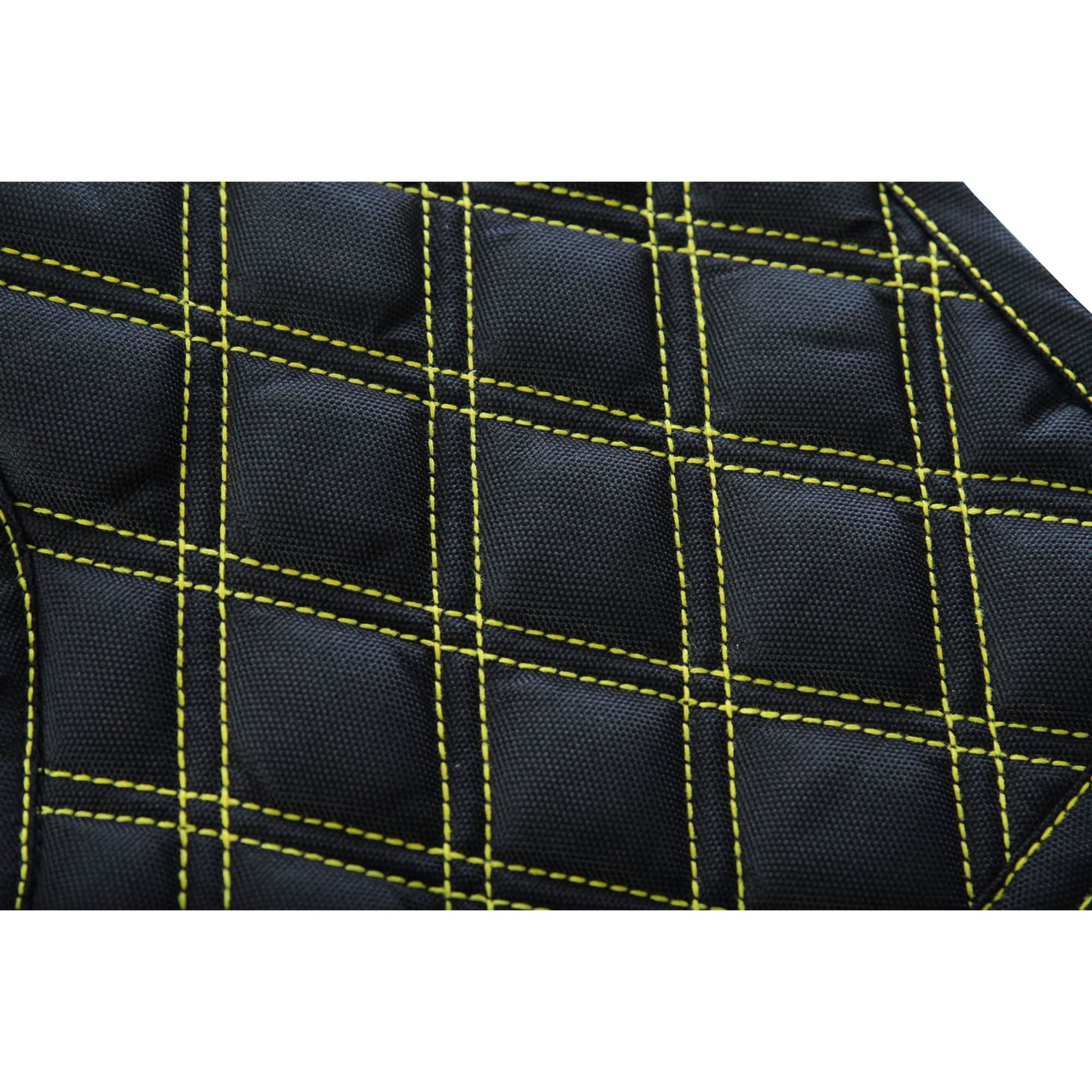 Nitro Rush Men's Mesh Vest – Black with Yellow Diamond Stitch for Maximum Airflow