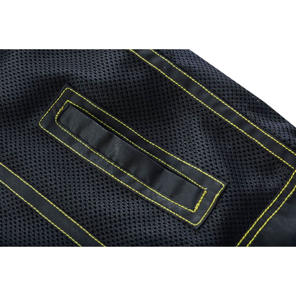 Nitro Rush Men's Mesh Vest – Black with Yellow Diamond Stitch for Maximum Airflow