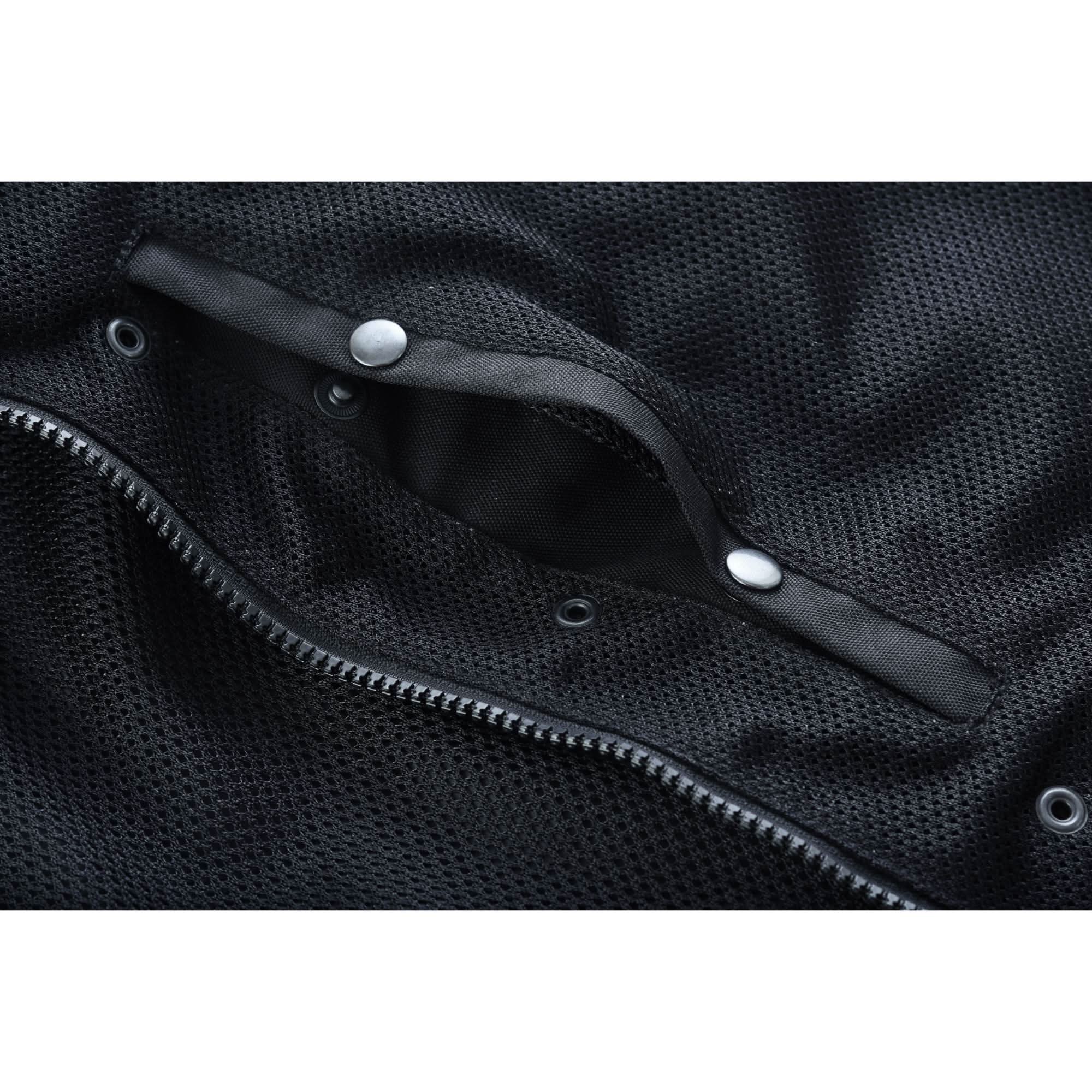 Dark Striker Men's Mesh Vest – Black with White Paisley Liner for Maximum Airflow