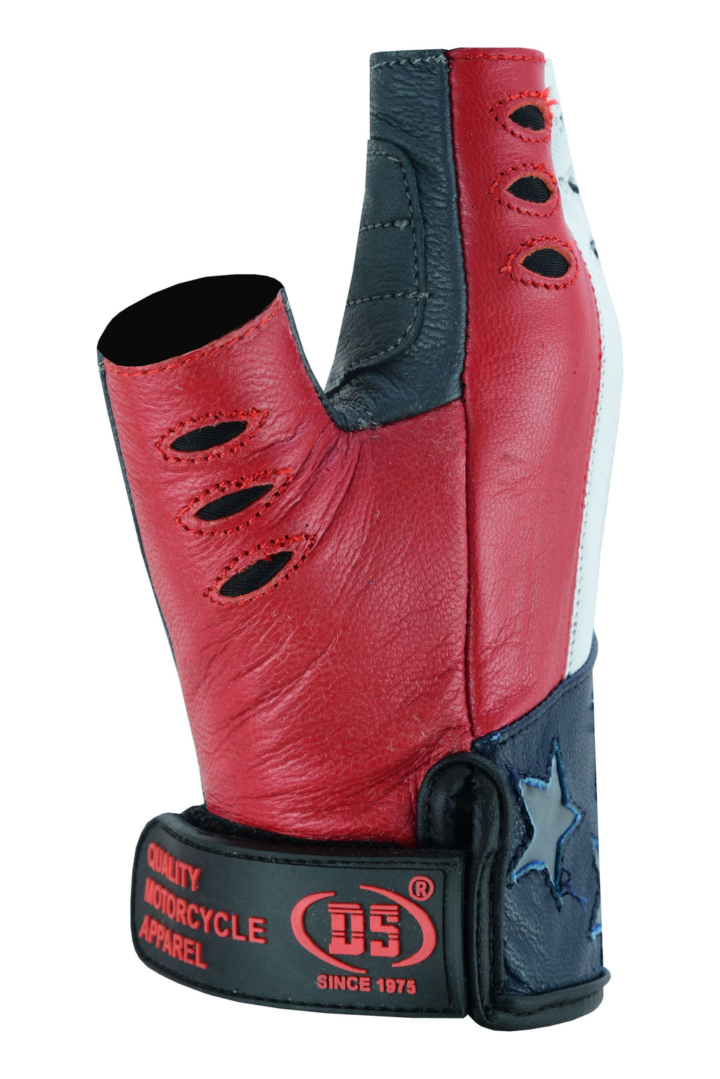 Freedom Men's Fingerless Gloves – Drum Dyed Goatskin with Reflective Stars