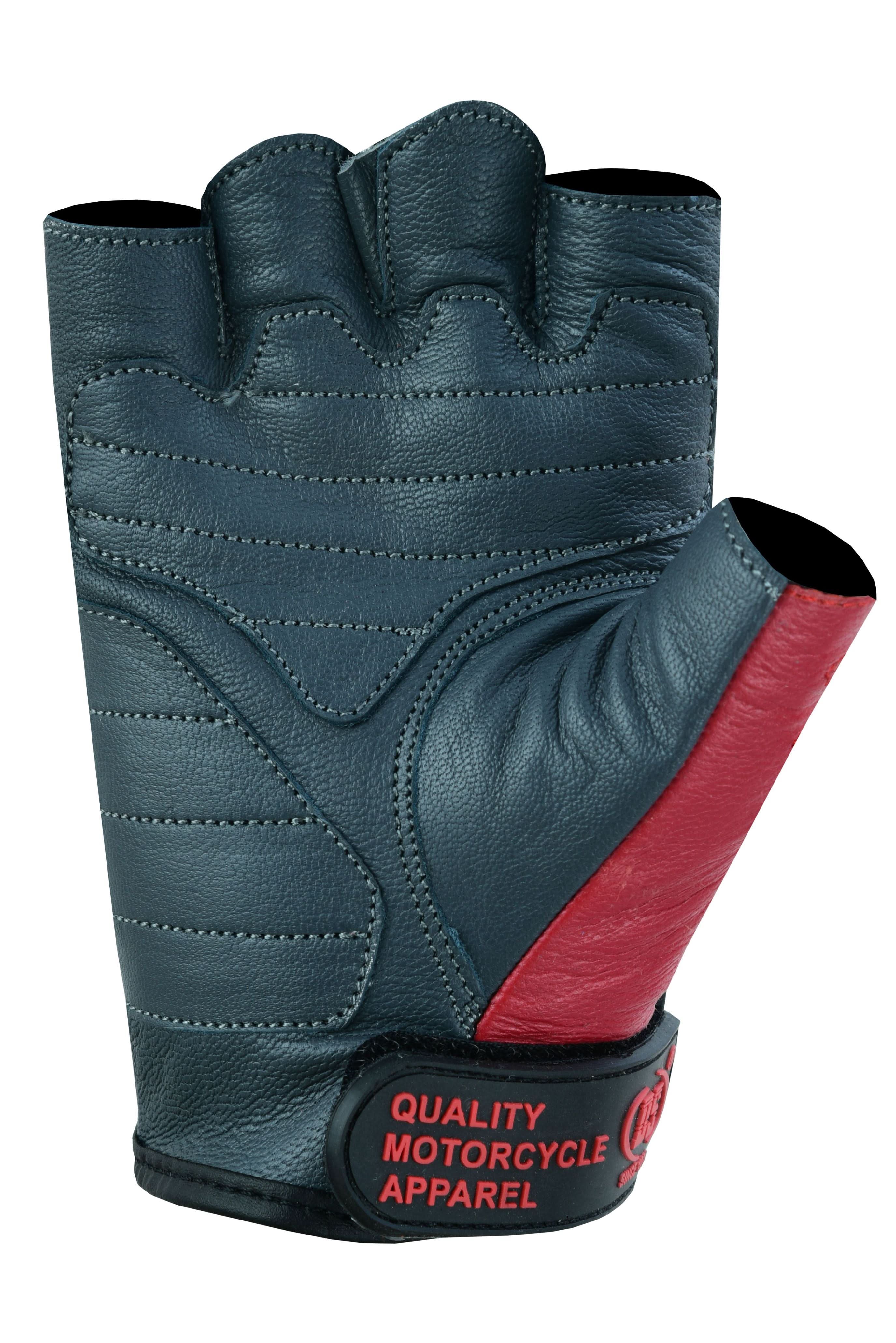 Freedom Men's Fingerless Gloves – Drum Dyed Goatskin with Reflective Stars