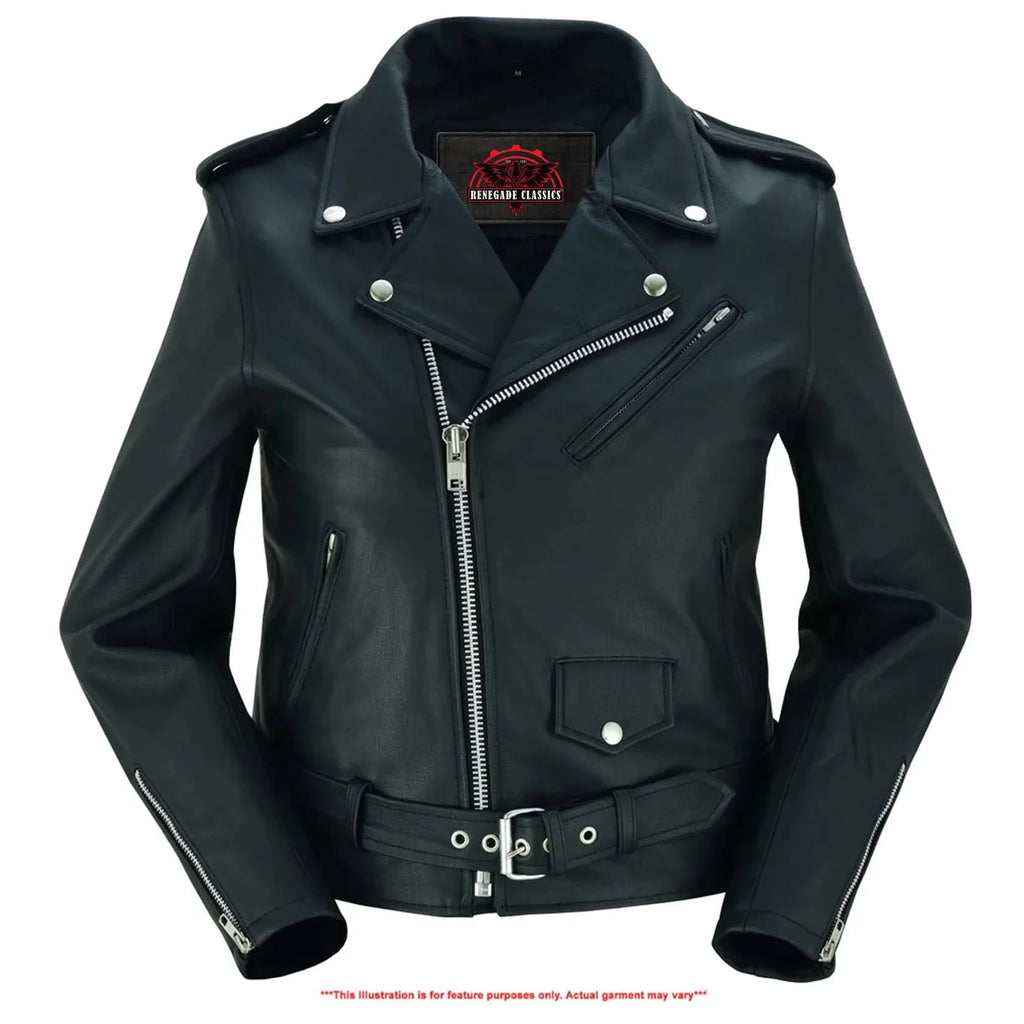 Women's Fitted Goat Leather Motorcycle Jacket