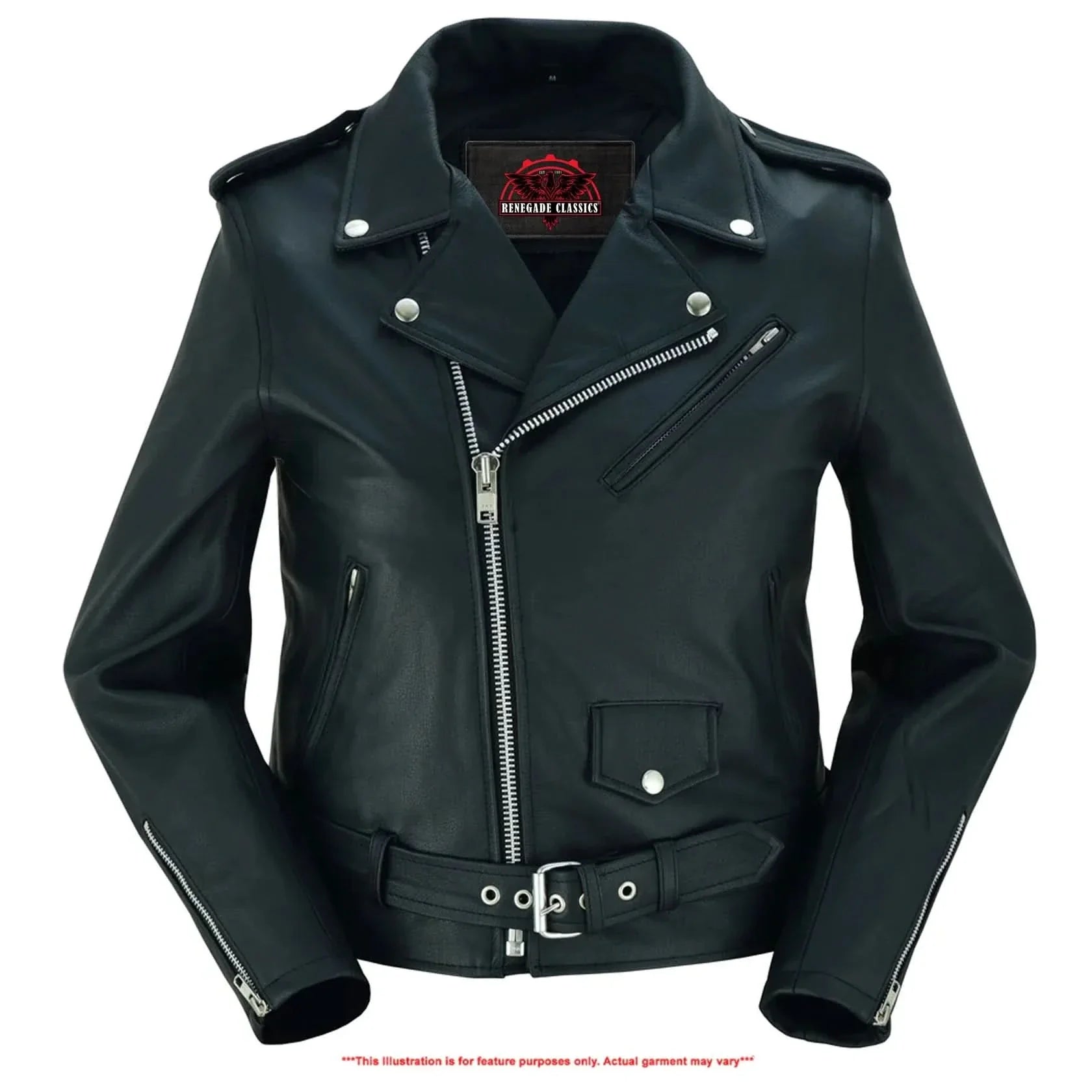 Women's Fitted Goat Leather Motorcycle Jacket
