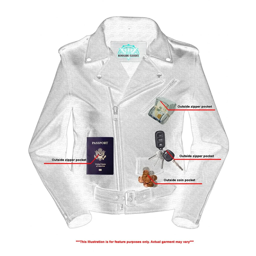 Women's Fitted Goat Leather Motorcycle Jacket