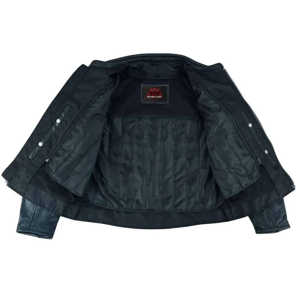 Women's Fitted Goat Leather Motorcycle Jacket