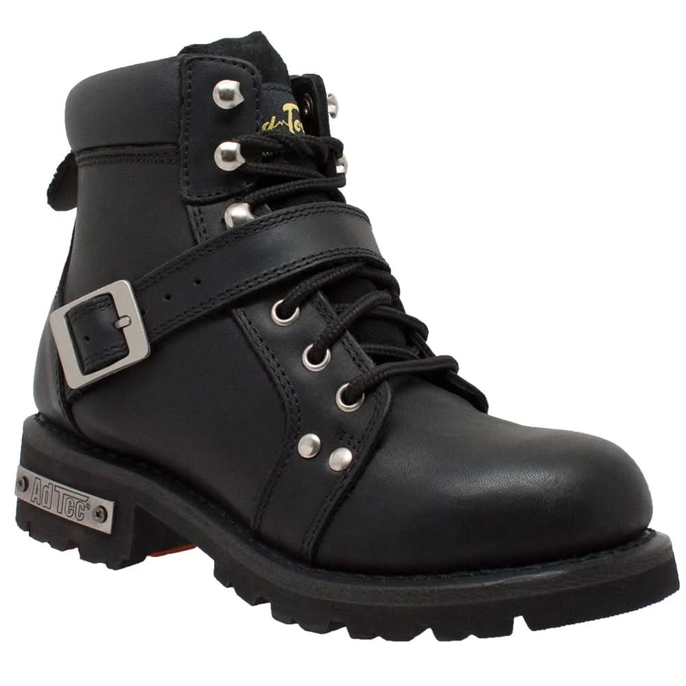 Women's 6" Leather Motorcycle Boots – Goodyear Welt Construction
