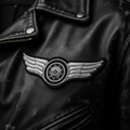 P3845 Winged Wheel Small Iron on Biker Patch