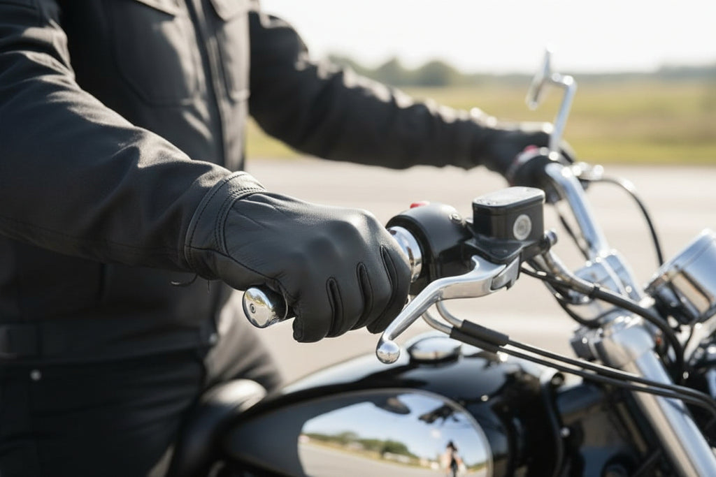 Highway Hawk  Men's Leather Gloves