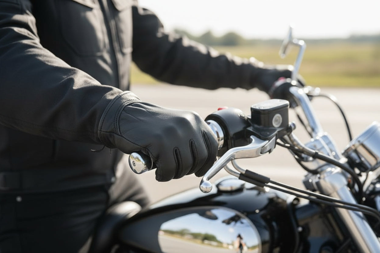 Highway Hawk  Men's Leather Gloves