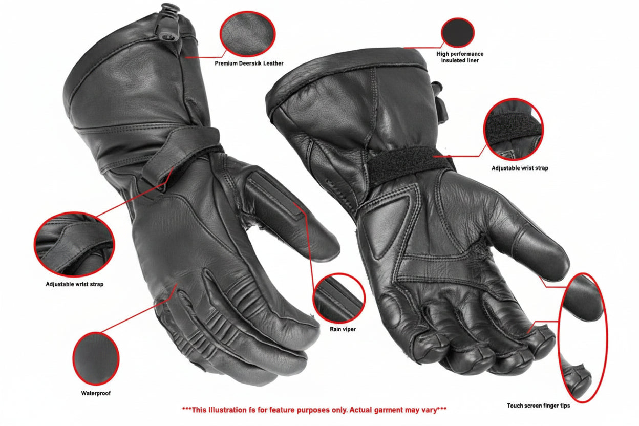 Avengers Men's leather gauntlet gloves