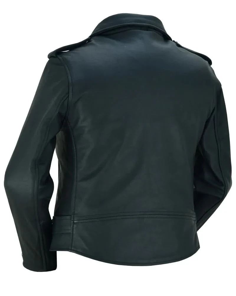 Women's Fitted Goat Leather Motorcycle Jacket